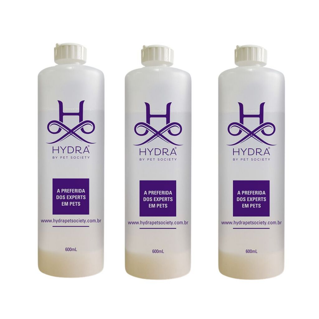 Kit Frasco Diluidor Para Shampoo Pet Hydra Groomers (600mL) 3 Un.