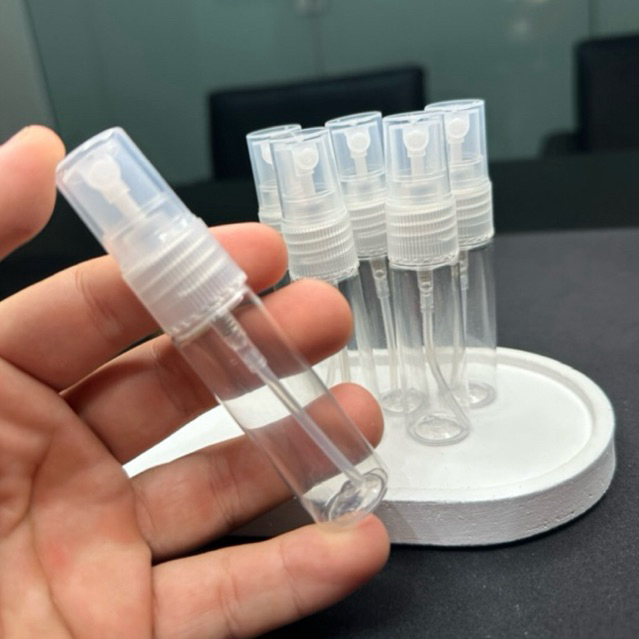 Kit C/30 Frascos Spray 15ml Borrifador Pet Válvula Perfume Cilíndrico Cheirinho Resistente Viagem