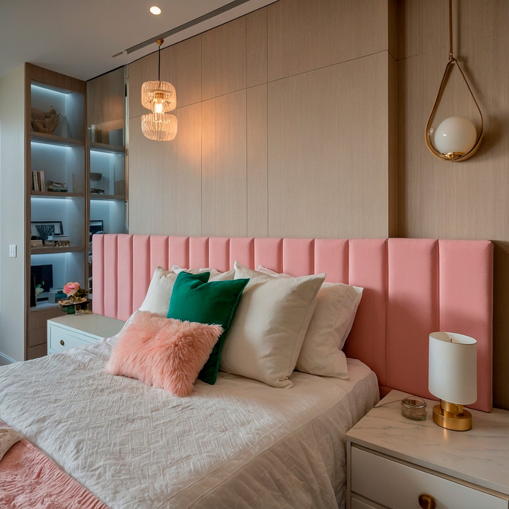 Kit 7 Peças Cabeceira Estofada para Cama Box Casal Modular