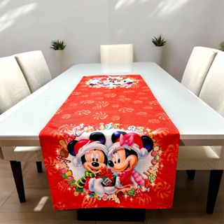 Caminho de mesa MICKEY E MINNIE Natal Toque Aveludado tecido encorpado - Trilho de mesa 1,40x0,45cm em Oferta na Shopee