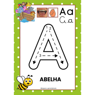 ALFABETO ESPECIAL COORDENAÇÃO MOTORA ARCA DE NOÉ - plastificado com caneta em Oferta na Shopee