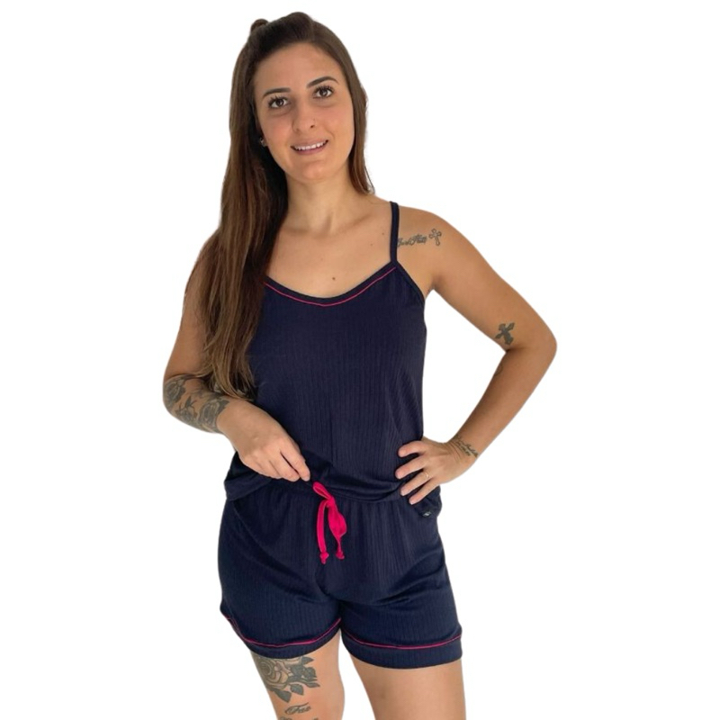 Baby doll Feminino Pijama de Malha Algodão