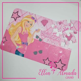 Quebra-Cabeça Personalizado Barbie- Lembrancinhas Barbie- Lembrancinhas Personalizadas Barbie