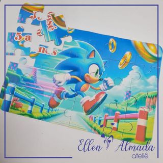 Quebra-Cabeças Personalizados- Lembrancinhas Sonic- Lembrancinhas Personalizadas Sonic