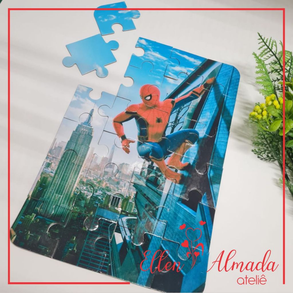 Quebra-Cabeças Personalizados- Lembrancinhas Homem Aranha- Lembrancinhas Personalizadas Homem Aranha