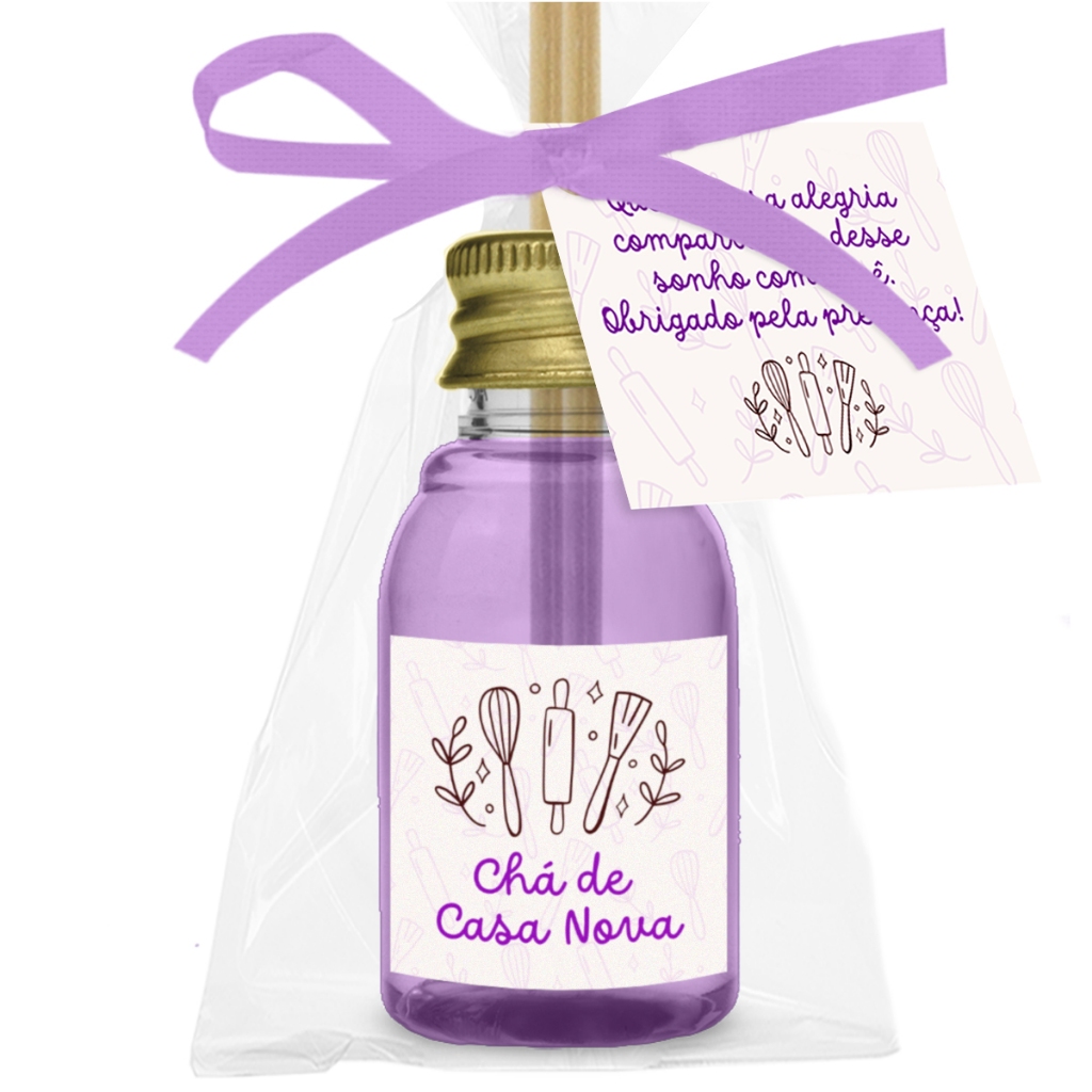Kit 50 ou 40 Aromatizador Lembrancinha Chá de Casa Nova Cozinha Convidados