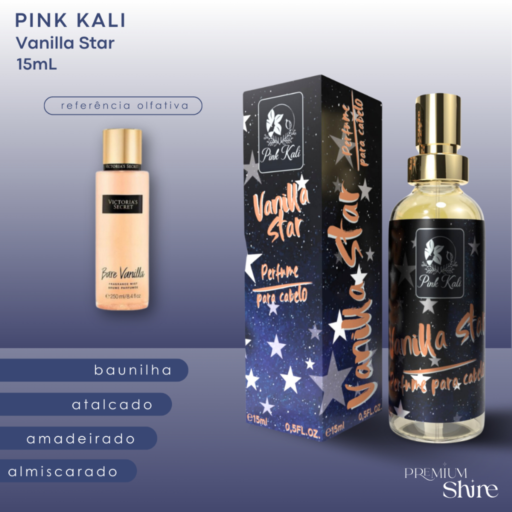 Perfume Capilar Vanilla Star Baunilha Isabelle La Belle Vitoria's Secrets - Pink Kali - 15ml