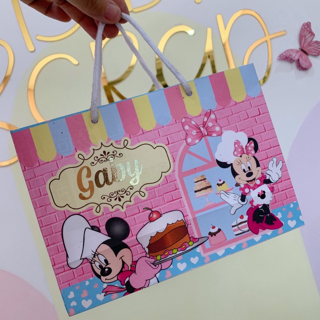 Sacolinha surpresa Minnie Confeiteira / Personalizados/Lembrancinhas/Festa infantil/Aniversário/  sacola