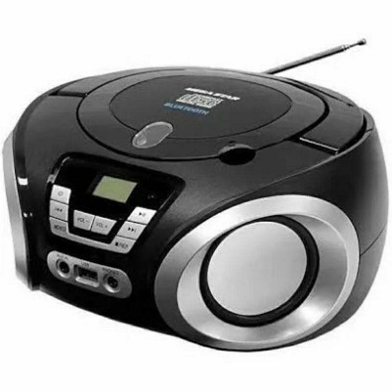 Rádio Microsystem Megastar MP-1842BT CD Bluetooth USB Bivolt Preto e Rosa