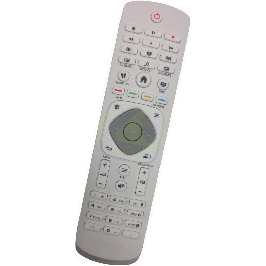 CONTROLE REMOTO BRANCO PARA TV PHILIPS LED SLIM FULL HD SÉRIE 3000 4000 5000 5200 6000 REPÕE 398GR8MW2NEPH7