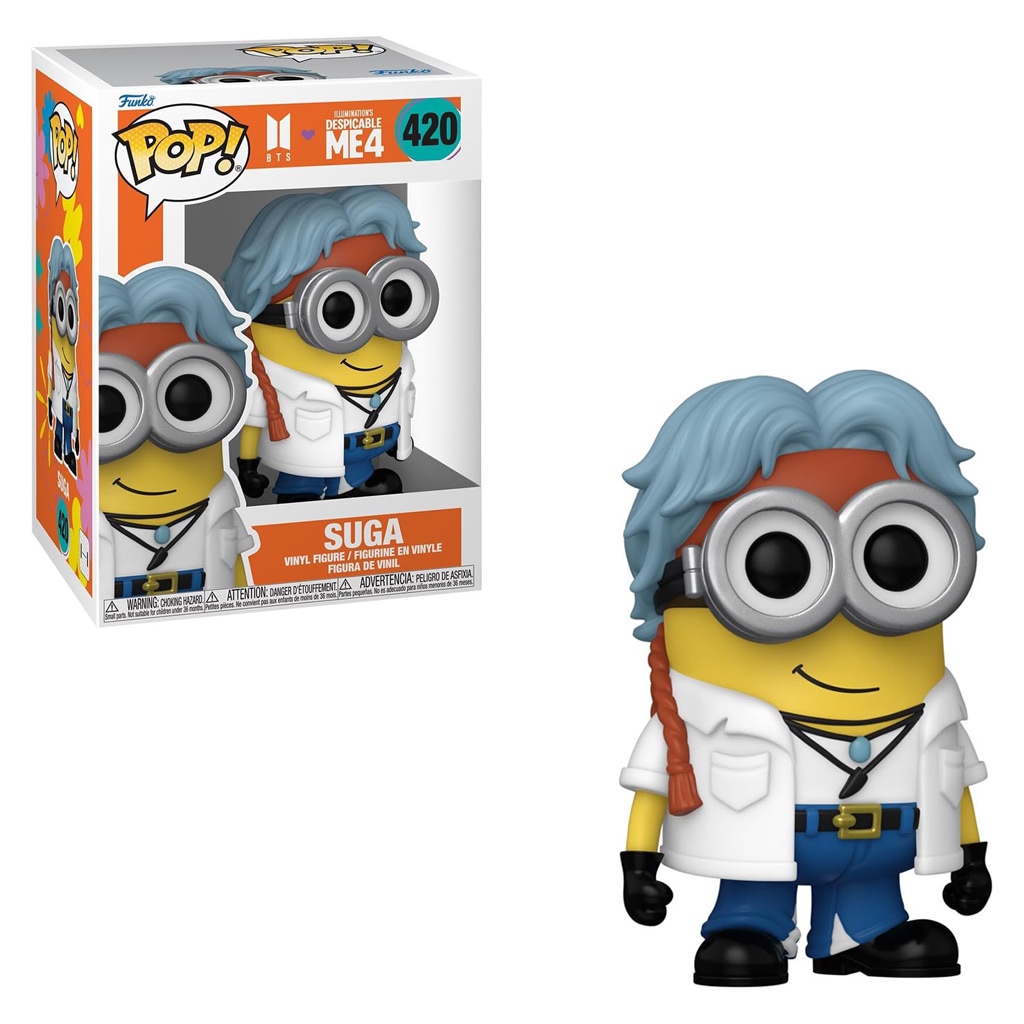FUNKO POP MINIONS X BTS - SUGA 420 NOVO ORIGINAL