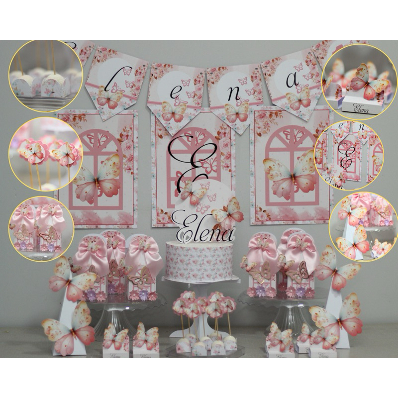 kit JARDIM ENCANTADO | Kit Festa Chá Personalizado | Só Bolinho | Mesversário | Aniversário