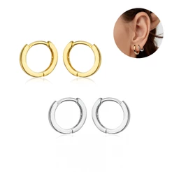 LOMISS Brincos Femininos Minimalista Trio De Coreanos Argola Folheada Platina Lisa