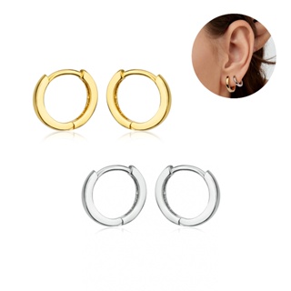 LOMISS Brincos Femininos Minimalista Trio De Coreanos Argola Folheada Platina Lisa em Oferta na Shopee