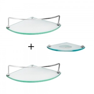 Combo 2 Porta Shampoo (21x21) + 1 saboneteira Incolor em Oferta na Shopee