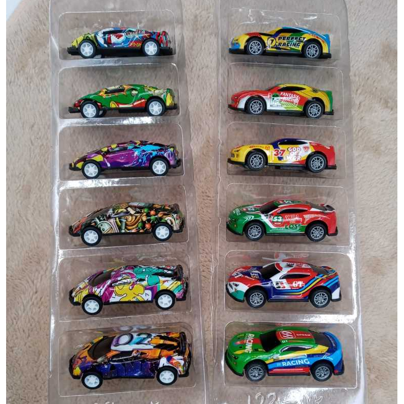 Brinquedo Carrinho de PLASTICO com Fricção com 6 Peças Modelos