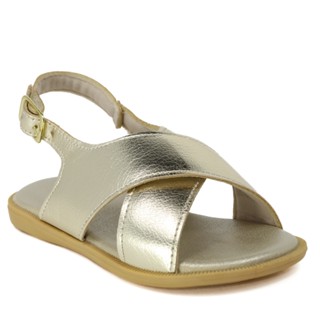 Sandália Infantil Menina X Mini Conforto e Estilo Metalizada Básica Delicada Fivela Papete...