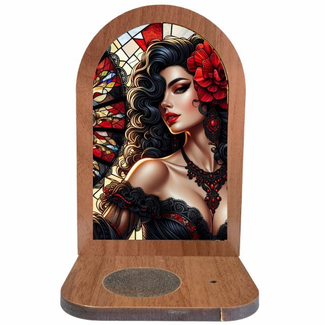 Altar Congá Cigana Rainha do Cabaré em MDF - Arte Estilo Vitral