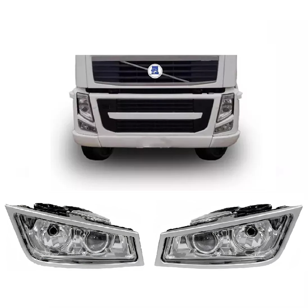 Farol Auxiliar Moldura Compatível Volvo Fh 2010 A 2014 em Oferta na Shopee