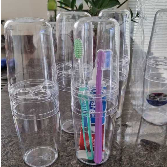 Porta Escova de Dentes Acrilico Com Tampa em Oferta na Shopee