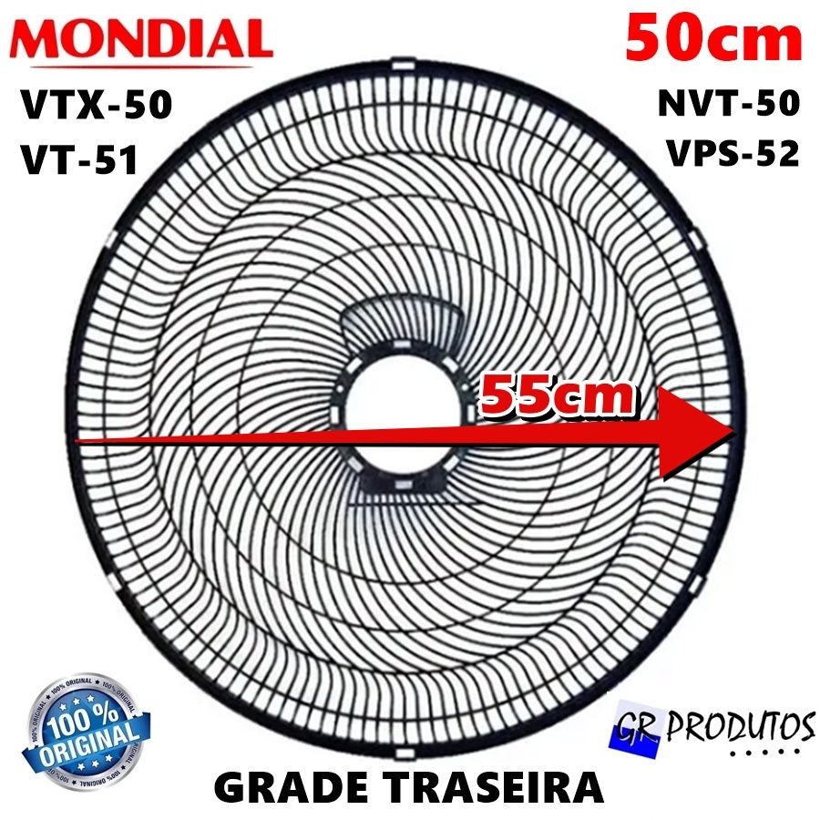 Grade Mondial Traseira 50 Cm Ventilador Original 50cm
