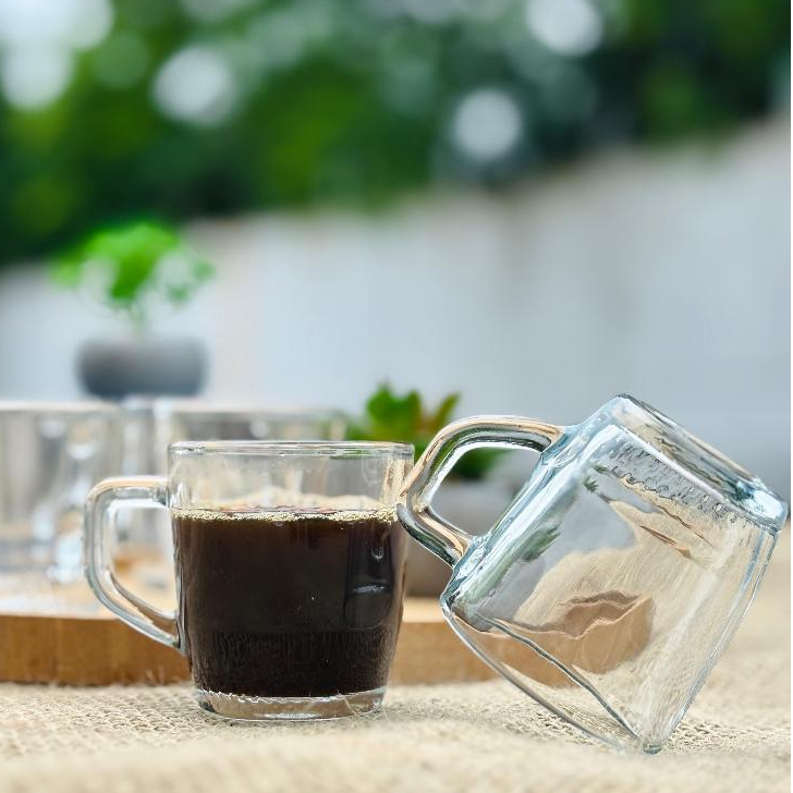 Jogo com 12  Xícaras de Vidro Transparente 90ML - Dumiat em Oferta na Shopee