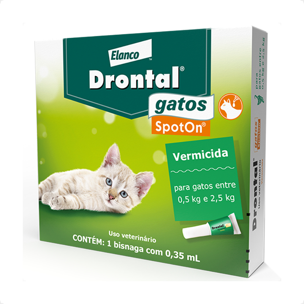 Drontal Spot On 0,35 Ml Gatos 0,5 A 2,5 Kg ELANCO