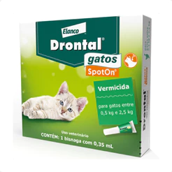 Drontal Spot On 0,35 Ml Gatos 0,5 A 2,5 Kg ELANCO