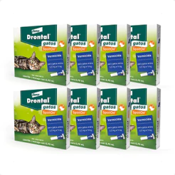 Kit 8 Drontal SpotOn para Gatos de 2,5 Kg a 5 Kg Elanco Vermífugo - 1 Bisnaga