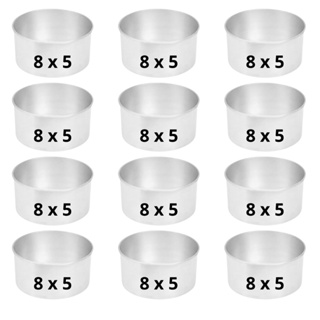 Kit 12 (DOZE) Forma BENTO CAKE n° 8 x 5 cm Assadeira Bolo Aluminio em Oferta na Shopee