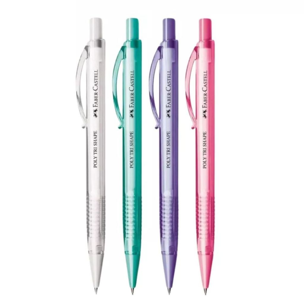 Lapiseira 0.7 mm Poly Tri Shape Colors (Branco, Rosa, Roxo e Verde) Unidade - Faber-Castell