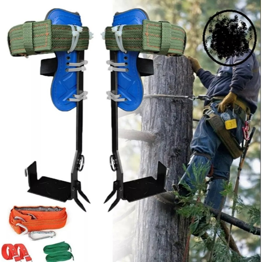 ESPORA COMPLETA COM CINTO PARA SUBIR EM ARVORE E POSTE DE MADEIRA