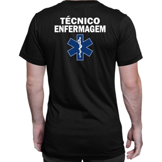 camiseta (técnico enfermagem )estampa em alta qualidade em Oferta na Shopee