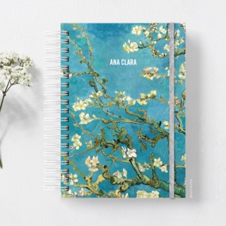 Caderno personalizado Van gogh com nome na capa - 90fls em Oferta na Shopee