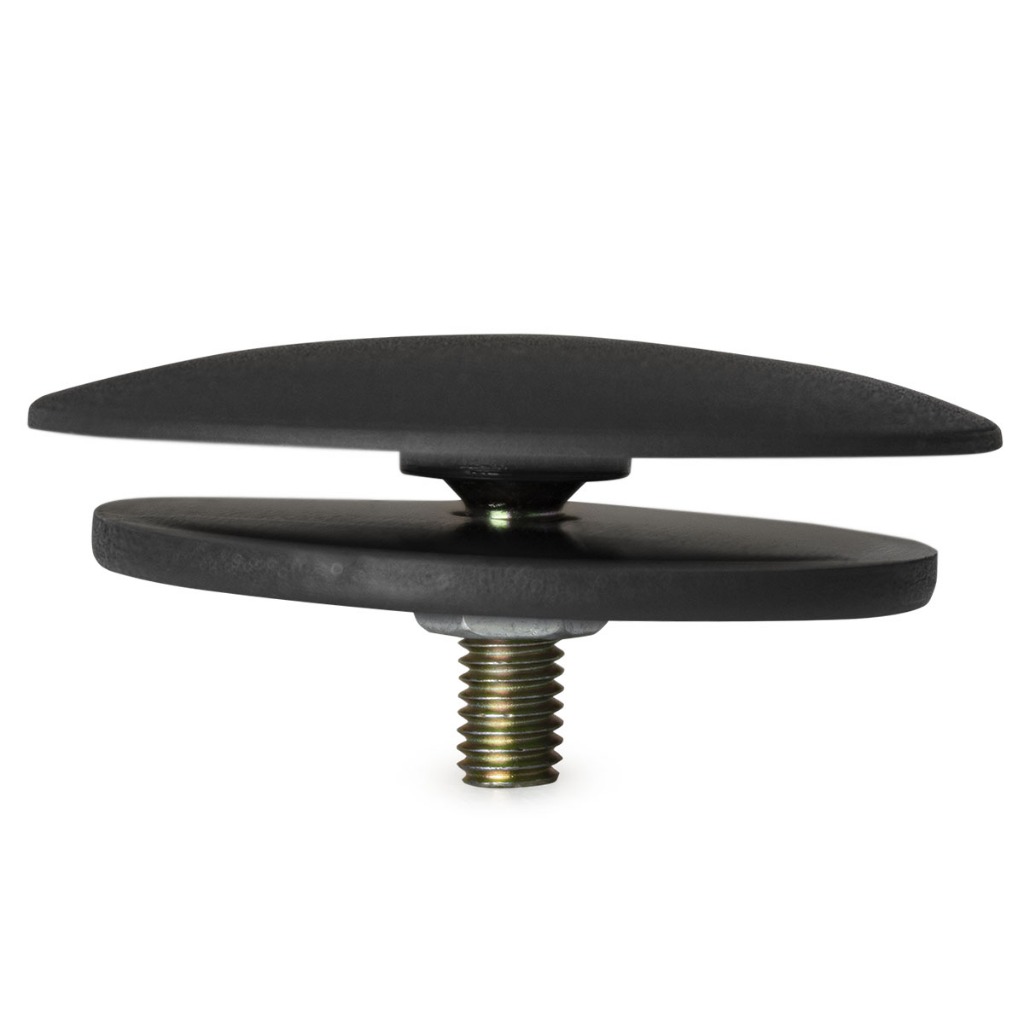 Par Tapa Furo Manivela Universal - Cinza / Preto