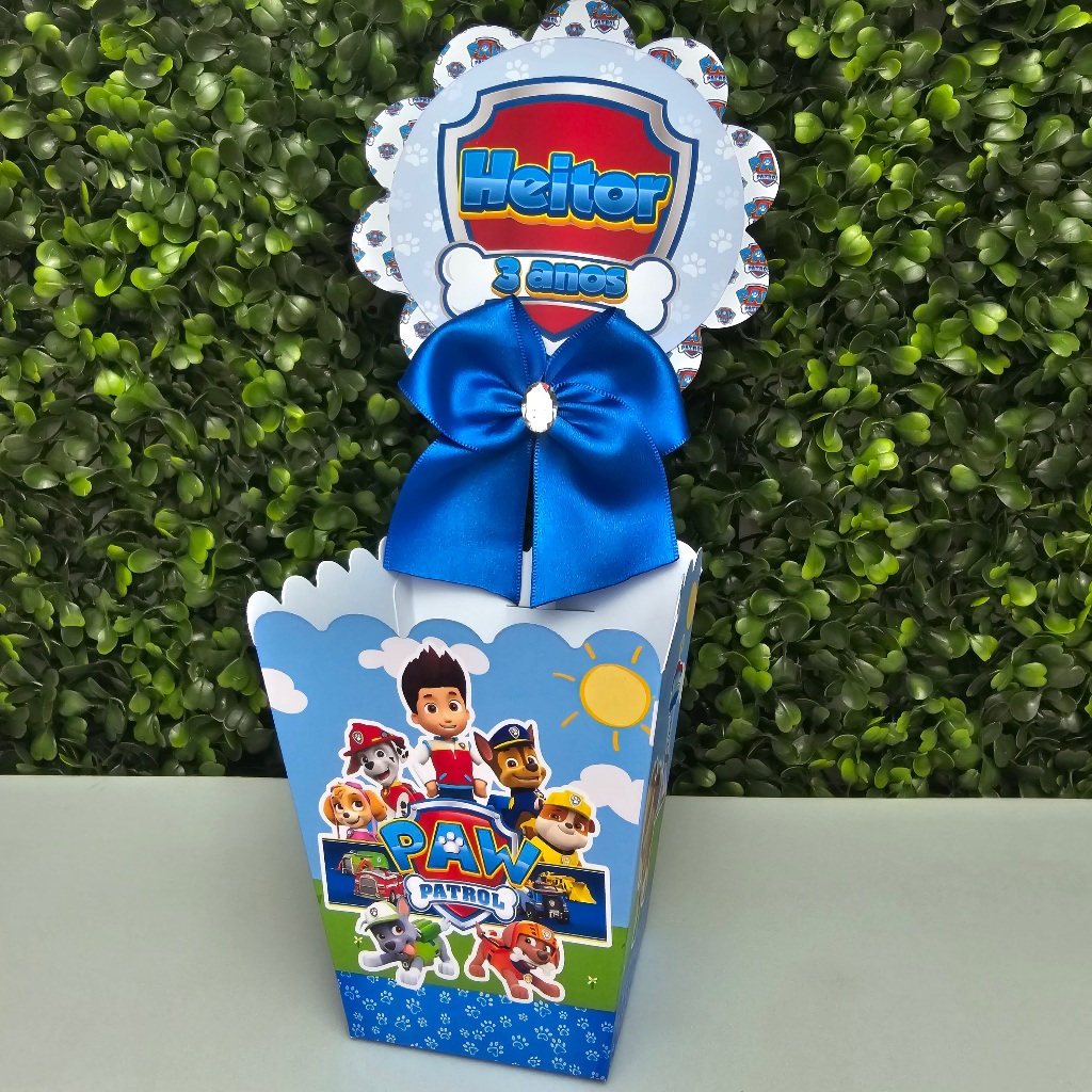 Centro de Mesa Cachepot PATRULHA CANINA - Personalizados - Festa infantil - Aniversário - Lembrancinha
