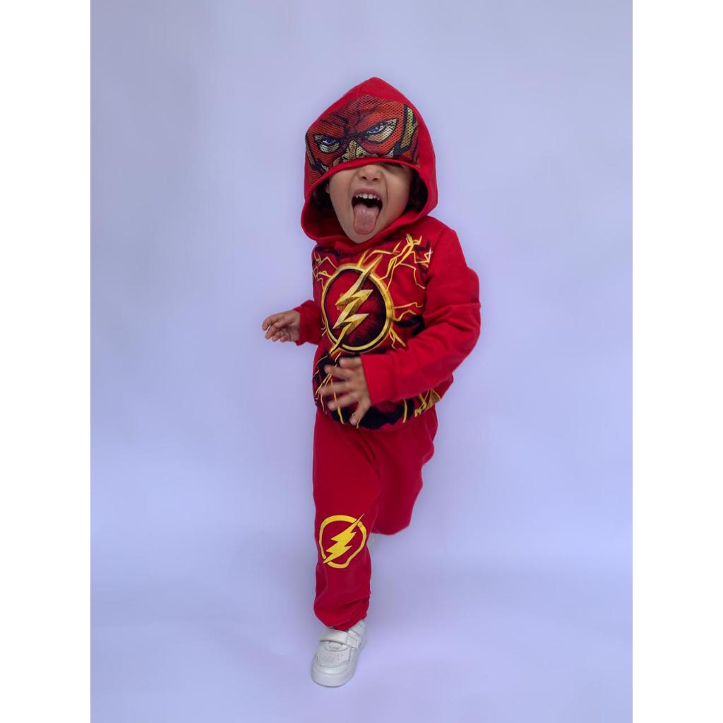 CONJUNTO DE MOLETOM INFANTIL FLASH