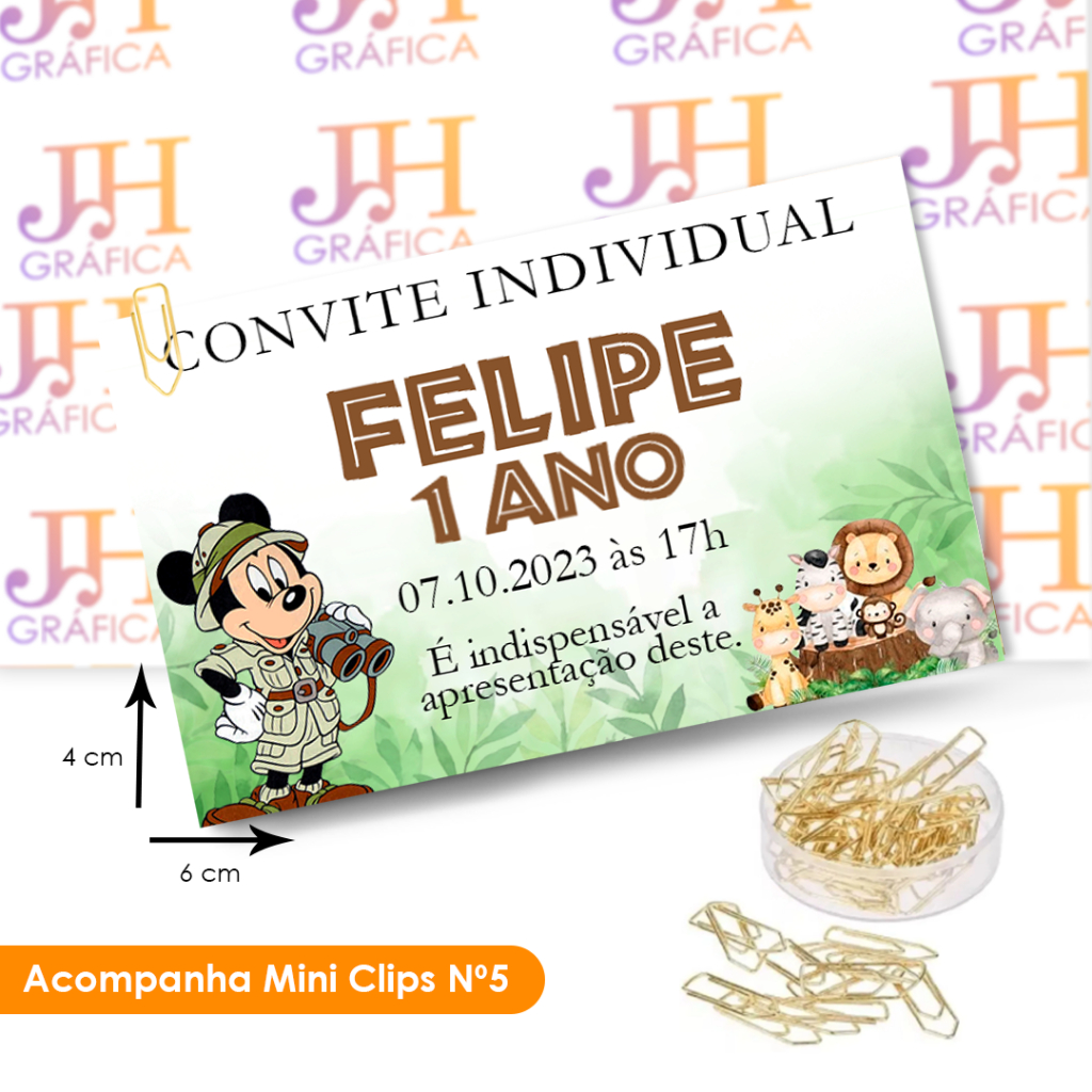 Convite Safari do Mickey: Onde Comprar | BuscaProdutos