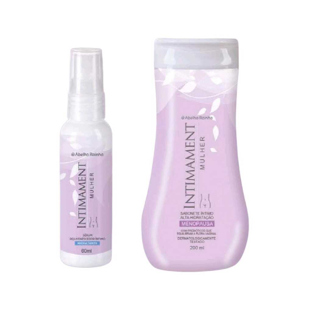 Kit Menopausa Serum Hidratante Rejuvenescedor Íntimo 60ml + Sabonete Íntimo Alta Hidratação Para Menopausa - 200ml
