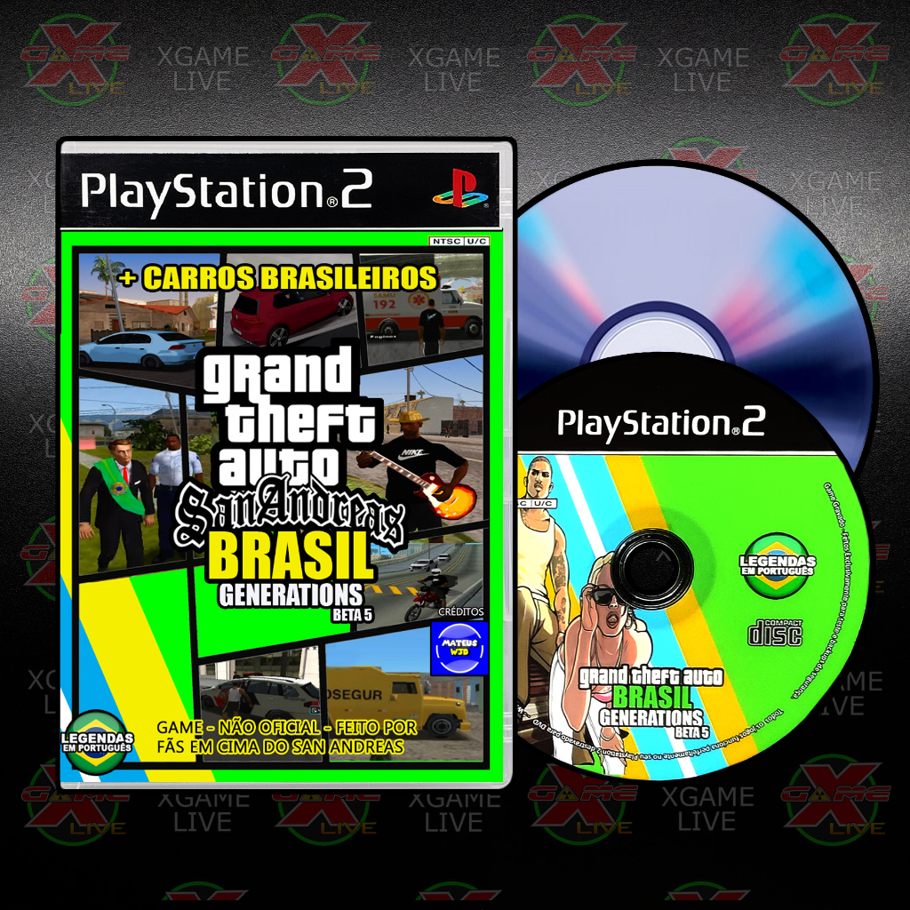 GTA BRASIL Beta 5 + Carros Brasileiros - PS2 / Play 2 Repro Patch By XGAMELIVE