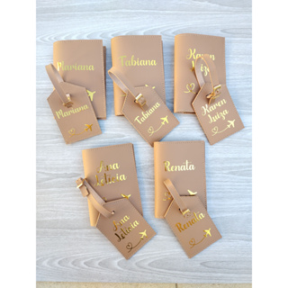 Kit Porta Passaporte e Tag de Mala Personalizados em Oferta na Shopee