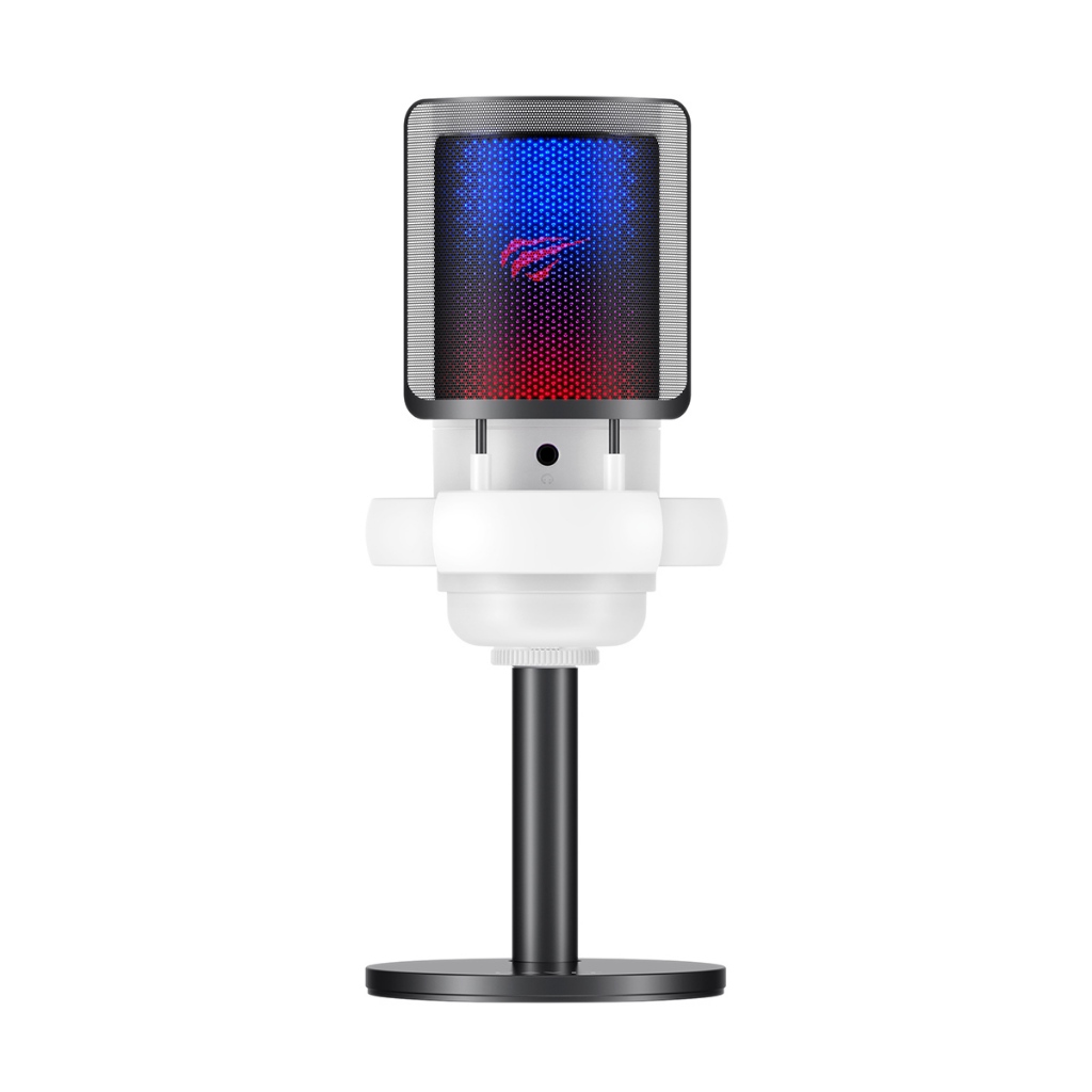 Microfone Gamer Condensador USB Havit GK50 RGB Branco em Oferta na Shopee