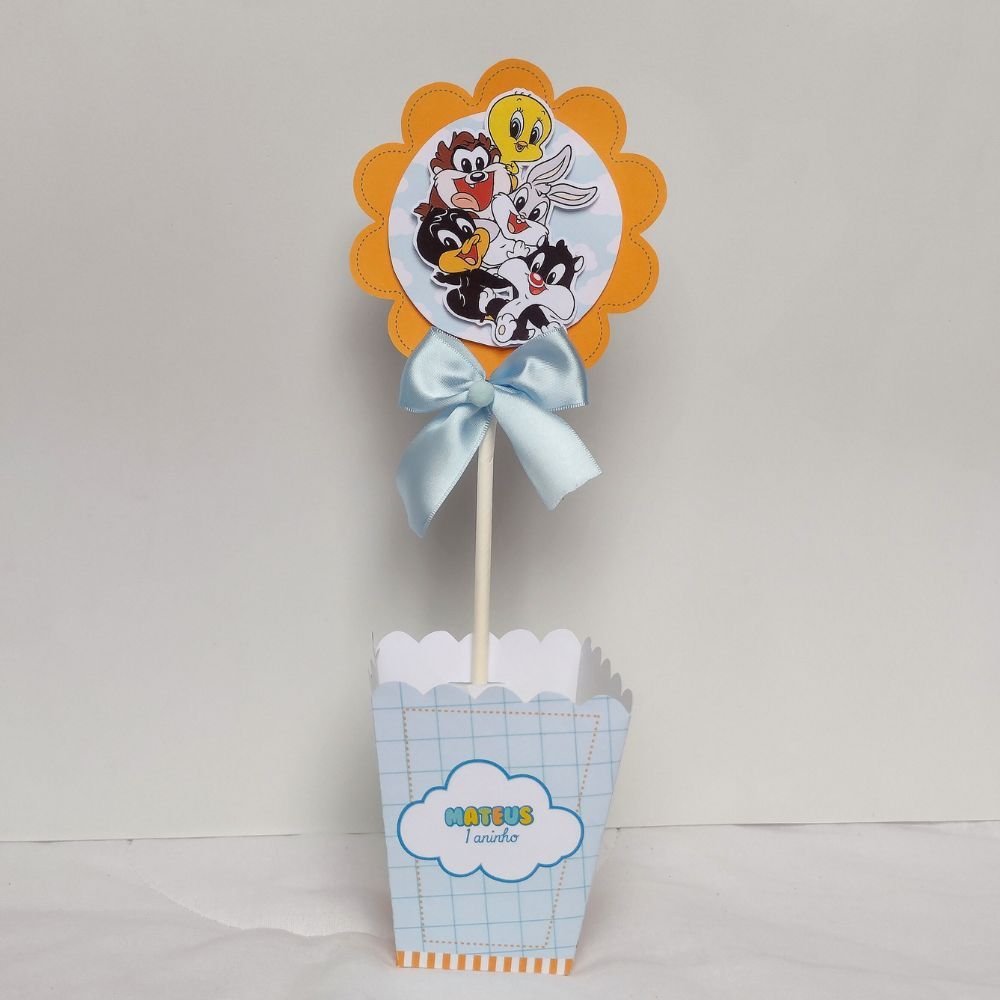 Centro de mesa para lembrancinha Baby Looney Tunes / Lembrancinha Personalizada / Aniversário Infantil Looney Tunes