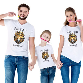 Camiseta Seja Forte e Corajoso Branca do P ao G3
