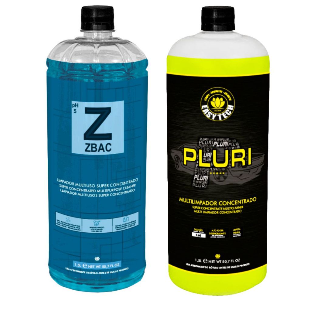 Kit Higienização Easytech - Pluri 1,5L + Zbac 1,5L