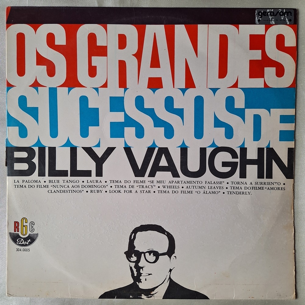 DISCO DE VINIL LP - BILLY VAUGHN – OS GRANDES SUCESSOS DE BILLY VAUGHN (1961)