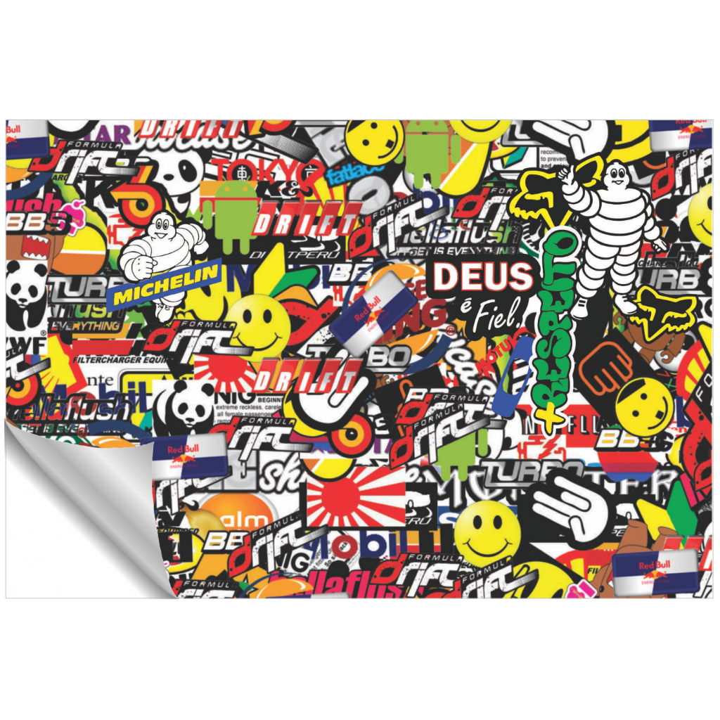 Adesivo Stiker Bomb para pequenos envelopamentos Caminhão Carro Moto Bike