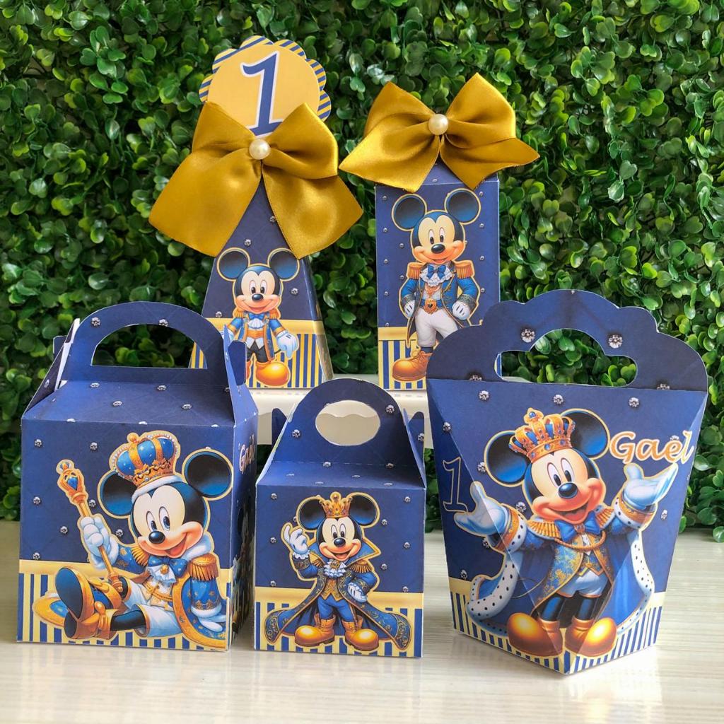 Kit Festa Mickey Realeza | Lembrancinhas Personalizadas | Personalizados | Aniversário Infantil - PEGUE E MONTE