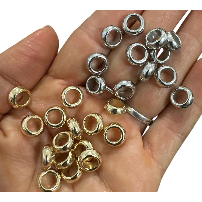 100pçs Argola Entremeios 10mm em ABS 20g em Oferta na Shopee