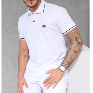 camiseta masculina adulto algodão moda  gola polo masculino em Oferta na Shopee